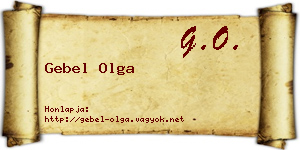 Gebel Olga névjegykártya